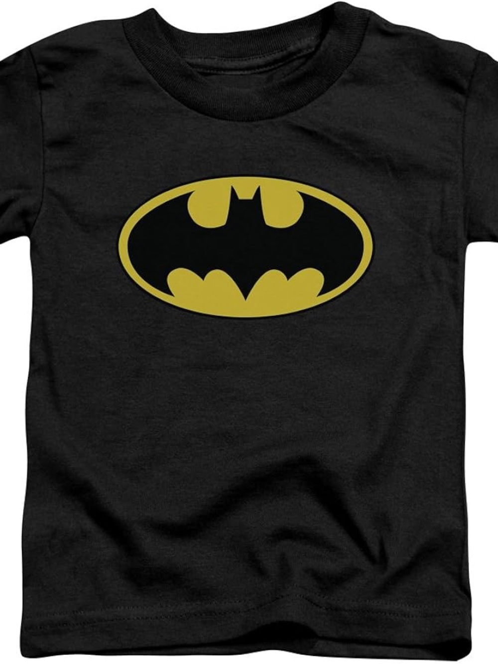 Kids Black Batman Logo T‑Shirt